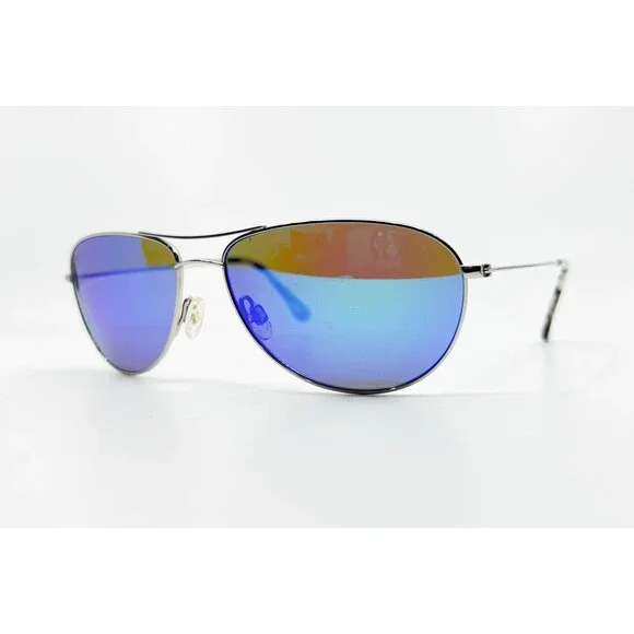 Maui Jim Sea Horse MJ 772-17 Silver Gray Sunglasses 60-15-143 8842